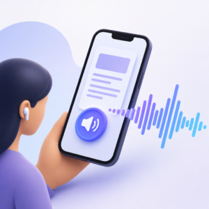 Text to speech for mobile content
